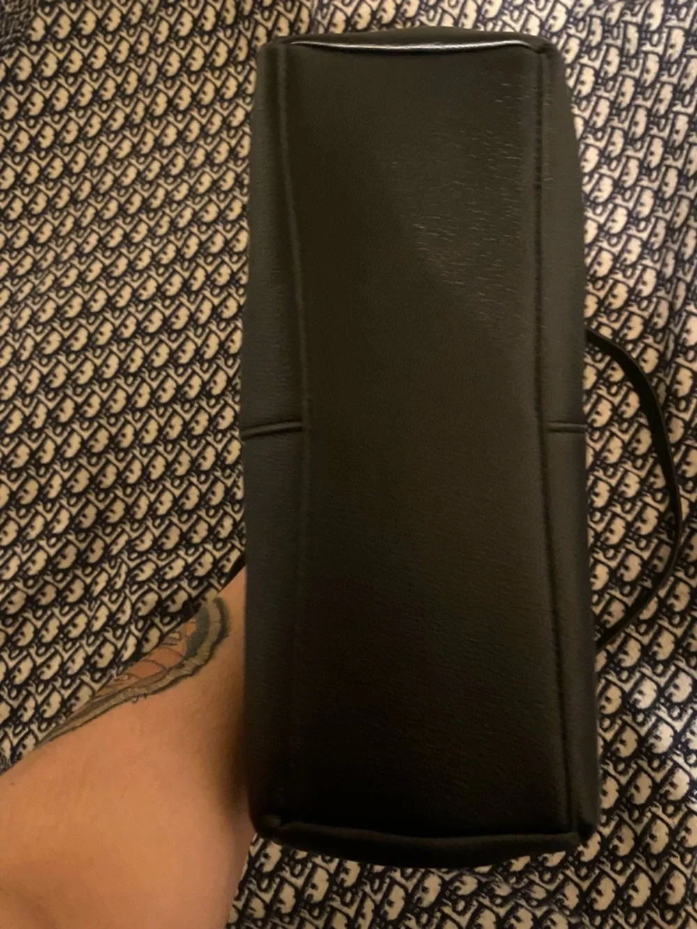 Black Women's Top-Handle Leather Tote - Unbranded - Picture 3 of 7